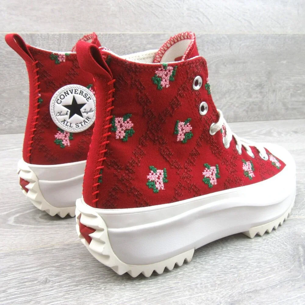 Converse Run Star Hike Platform Rose Cross Stitch Women's Size 8 NEW - Picture 7 of 16